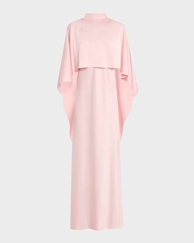 Avishag Draped Mock-Neck Gown